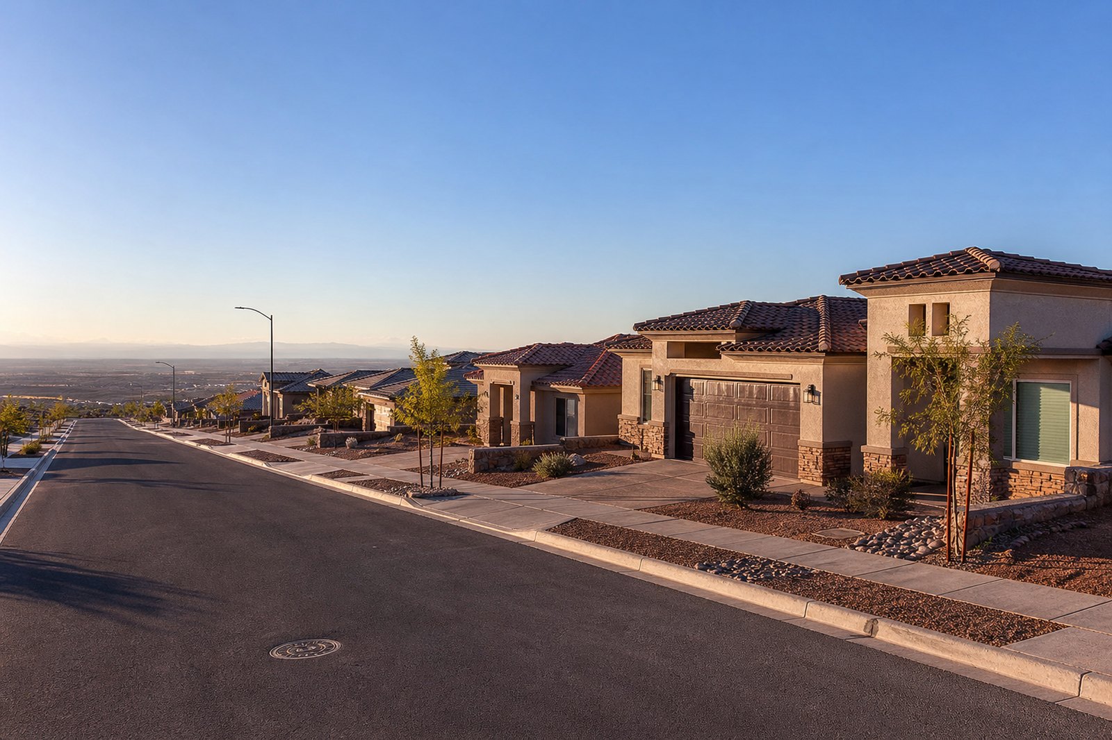 Newer homes in far east El Paso